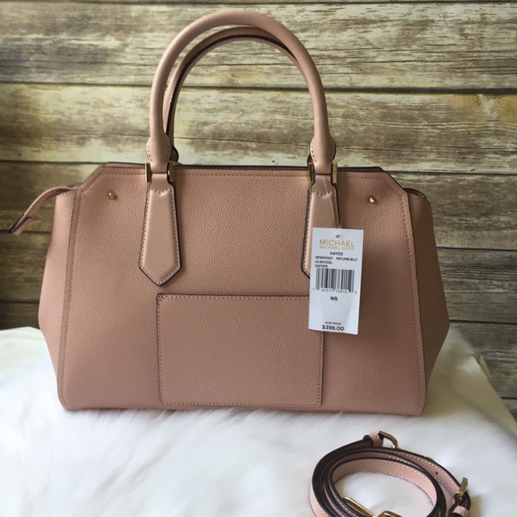 Michael Kors Hayes pink large satchel leather bag - Picture 3 of 7